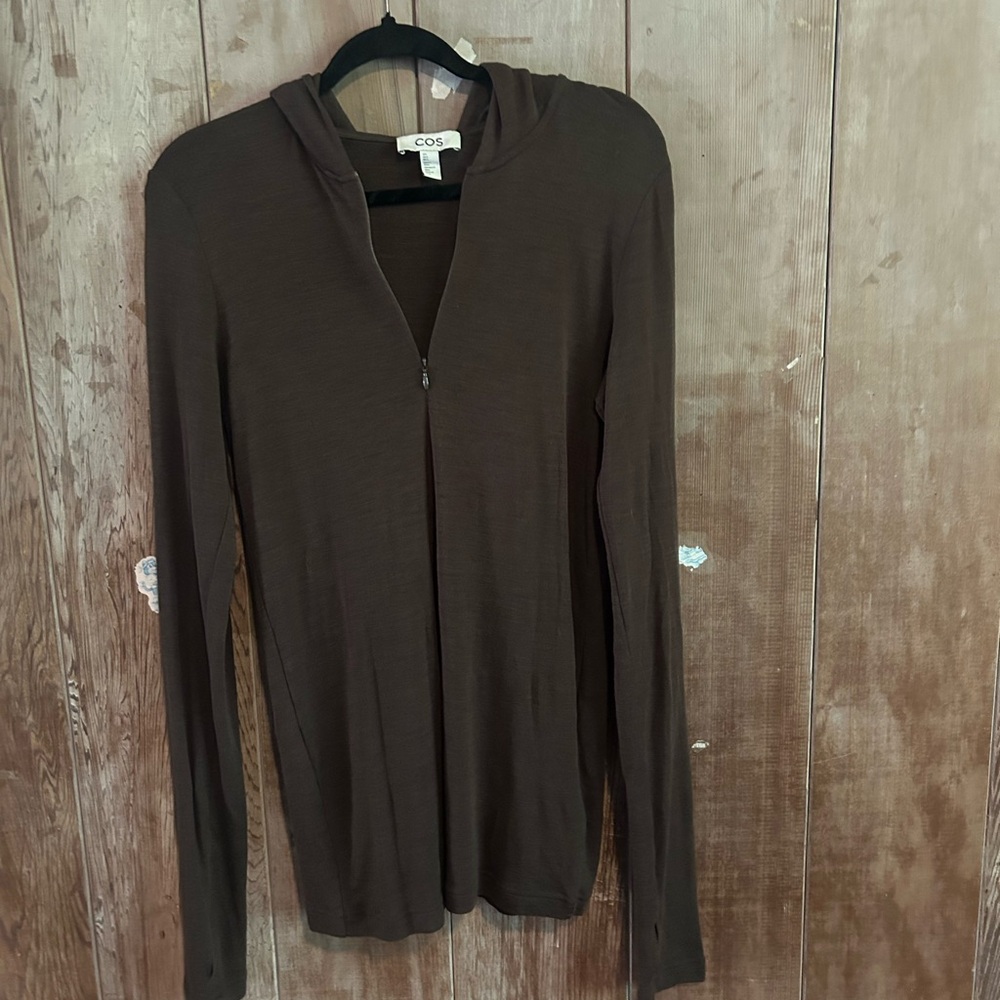 COS Deep Brown Casual Hoodie